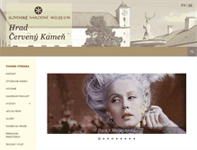 Tablet Screenshot of hradcervenykamen.sk